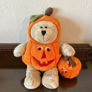 Starbucks Bearista Bear 2008 77th Edition Plush Halloween Costume Orange Pumpkin